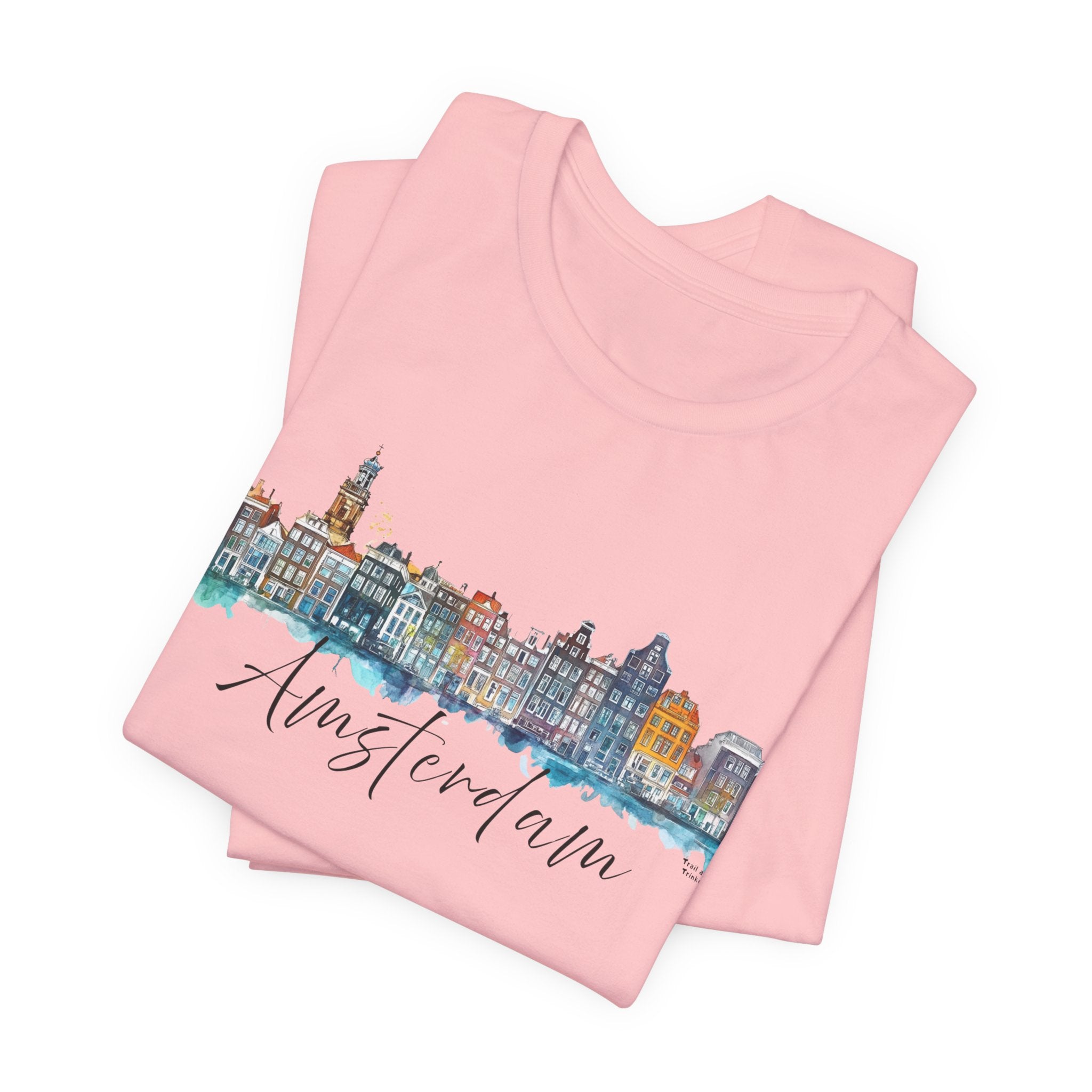 Amsterdam T-Shirt – Watercolor Skyline