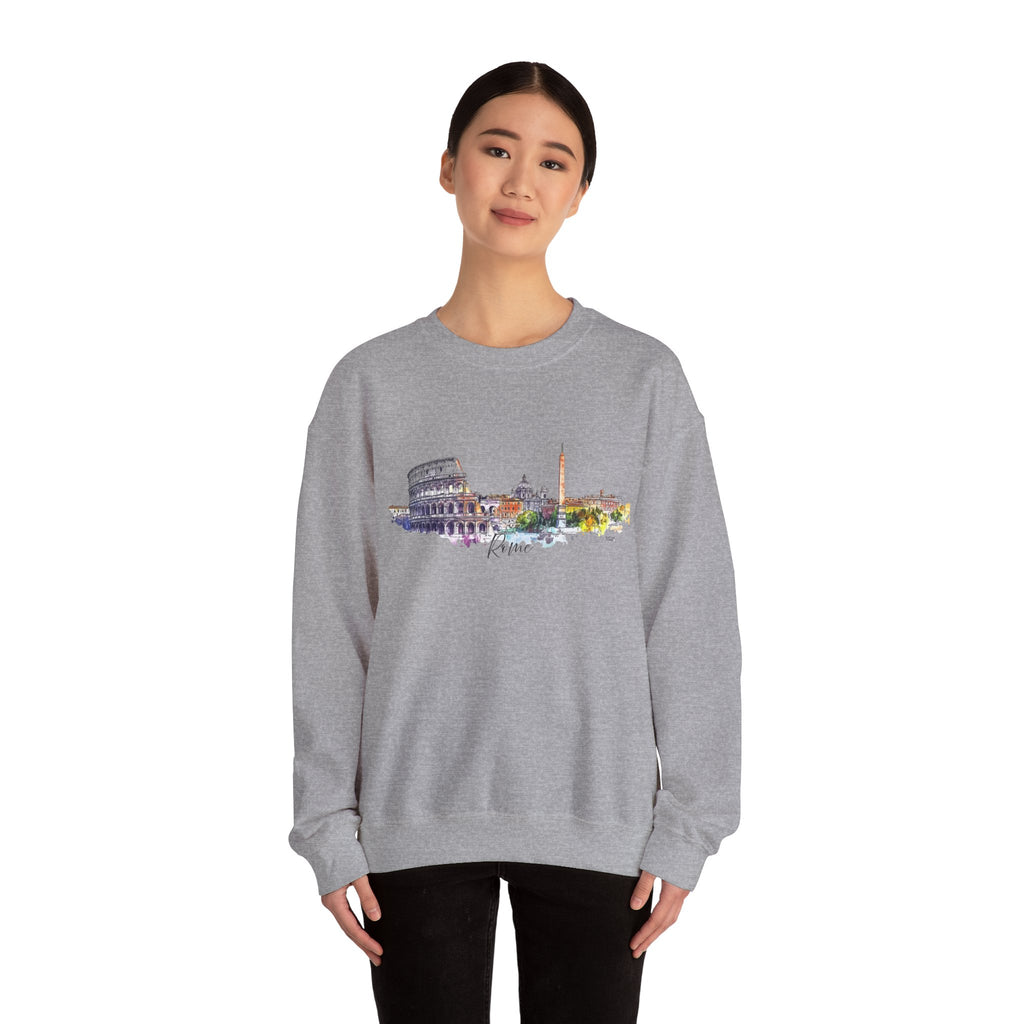 Rome Sweatshirt – Watercolor Skyline