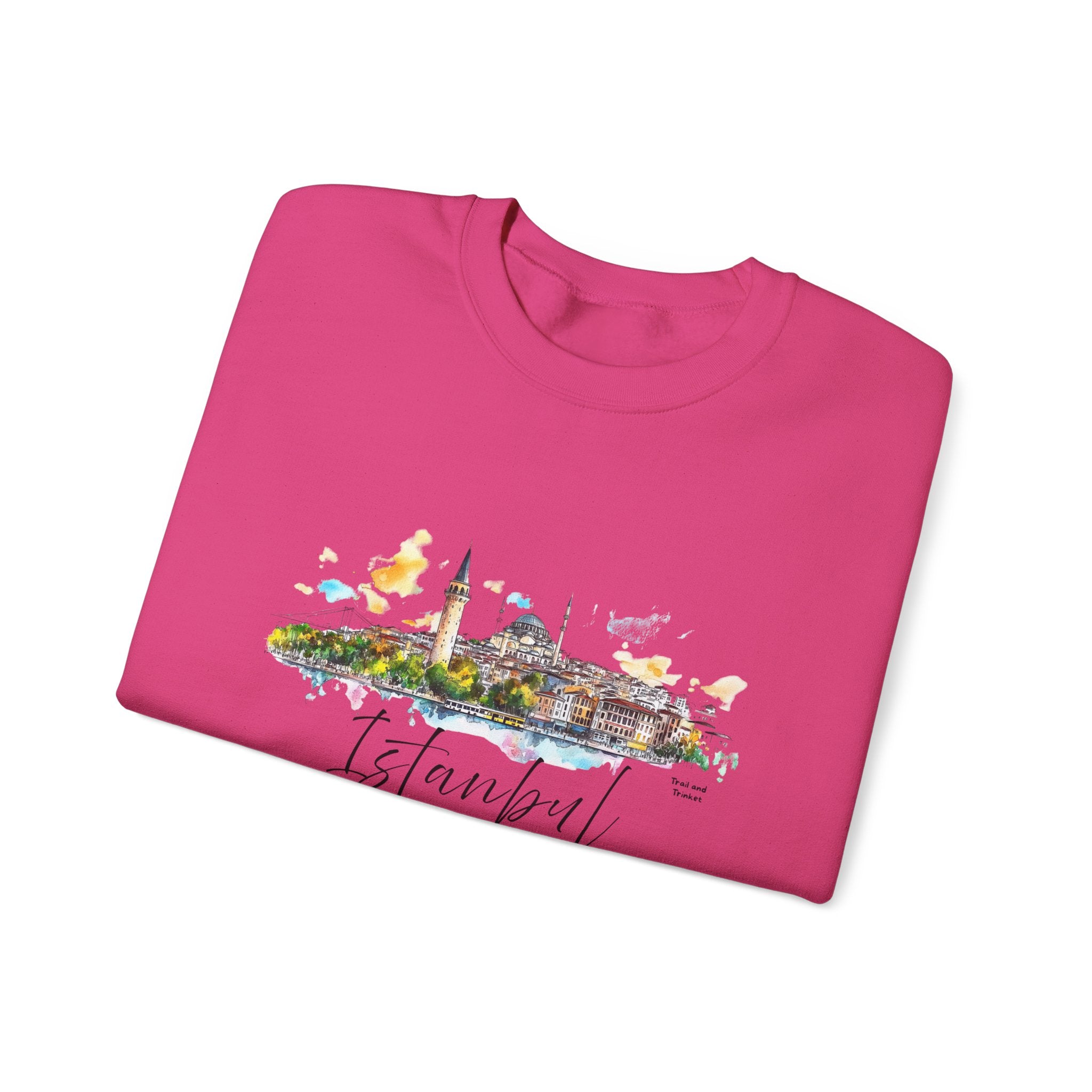 Istanbul Sweatshirt – Watercolor Skyline