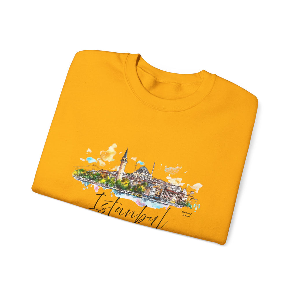 Istanbul Sweatshirt – Watercolor Skyline