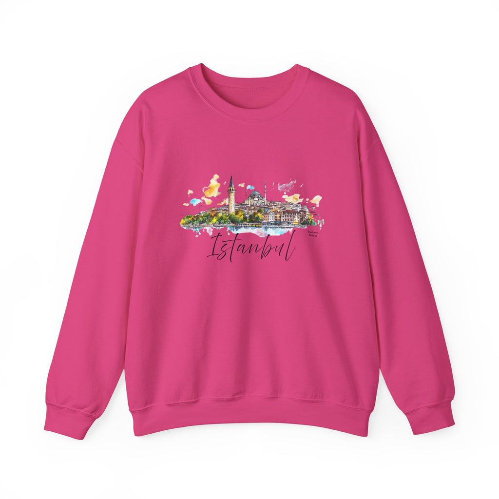 Istanbul Sweatshirt – Watercolor Skyline