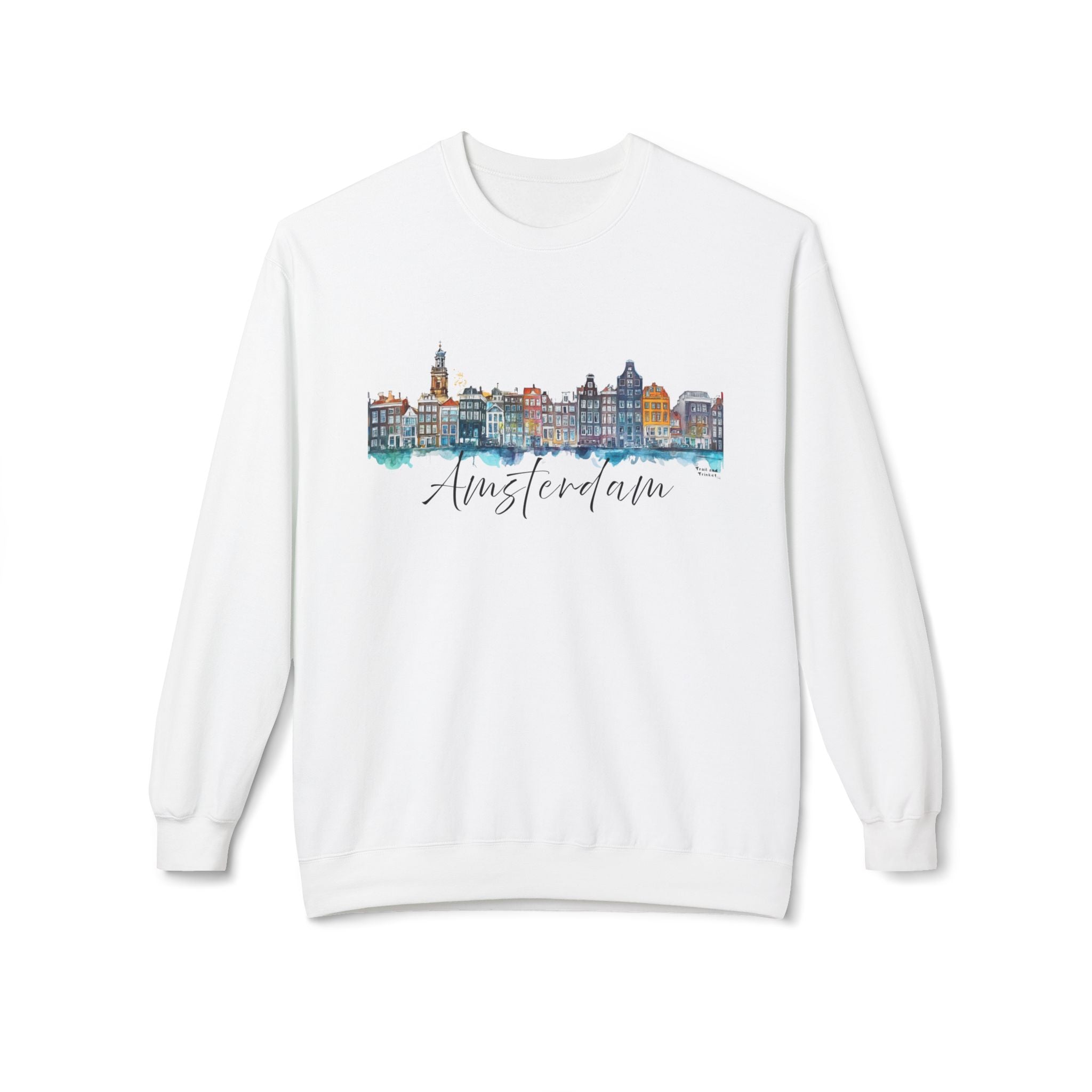 Amsterdam Sweatshirt – Watercolor Skyline
