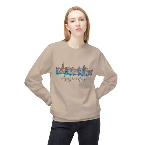 Amsterdam Sweatshirt – Watercolor Skyline
