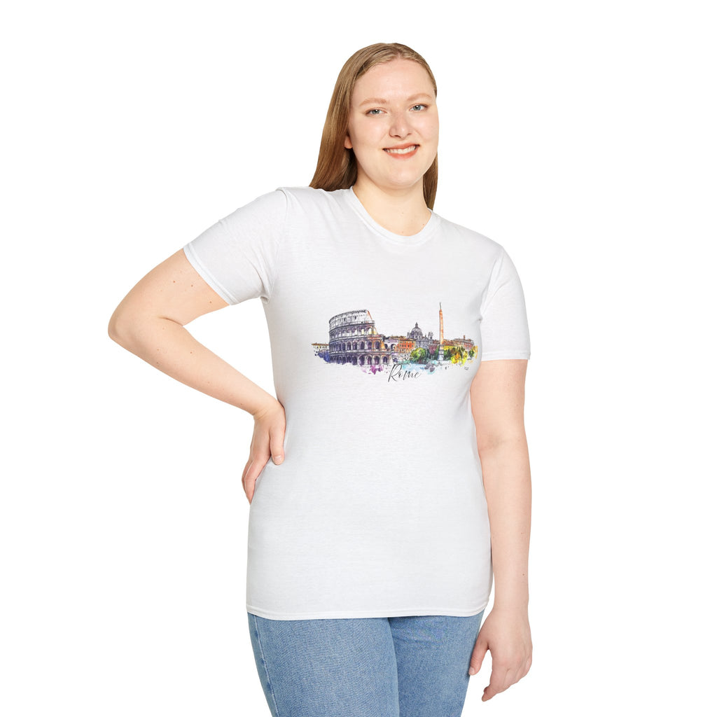 Rome T-Shirt – Watercolor Skyline