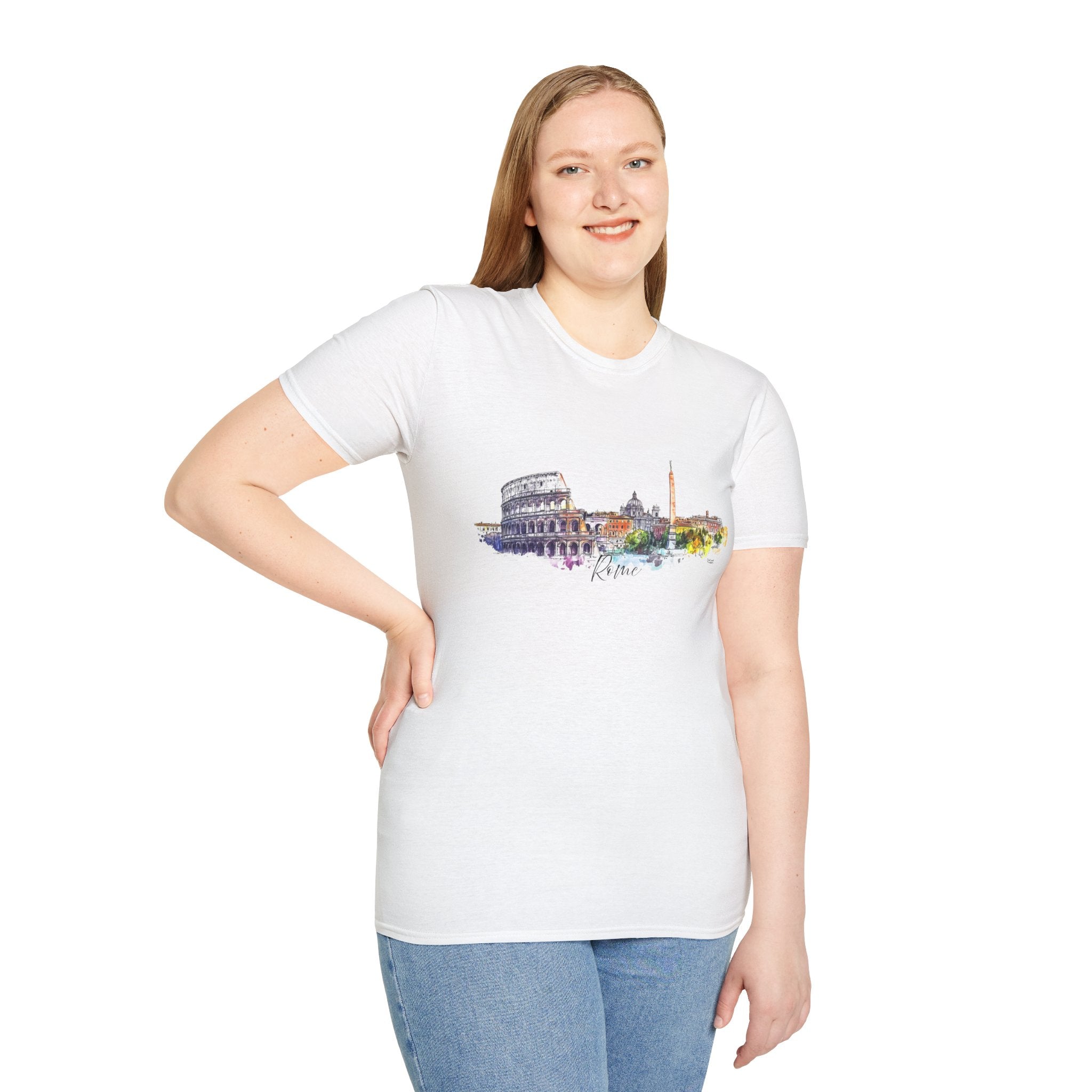 Rome T-Shirt – Watercolor Skyline