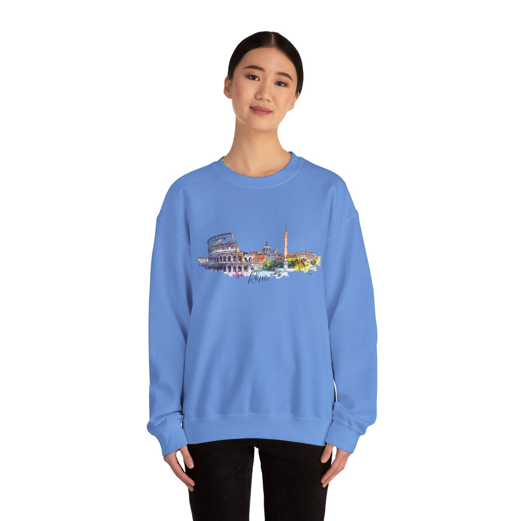 Rome Sweatshirt – Watercolor Skyline