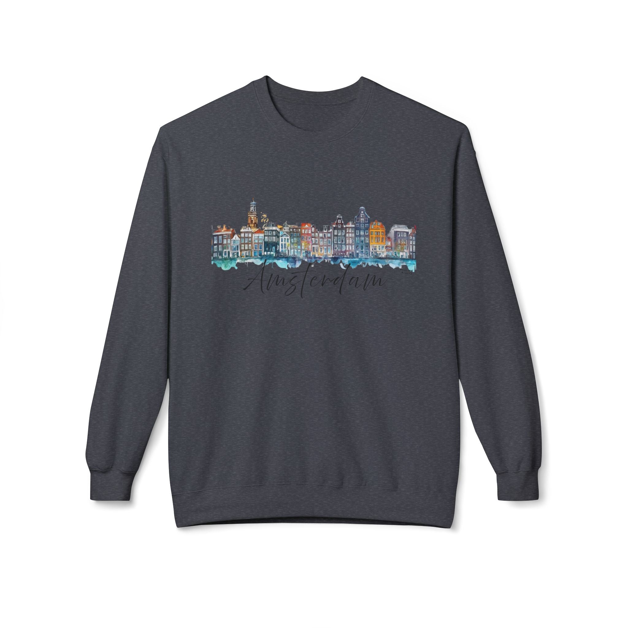 Amsterdam Sweatshirt – Watercolor Skyline
