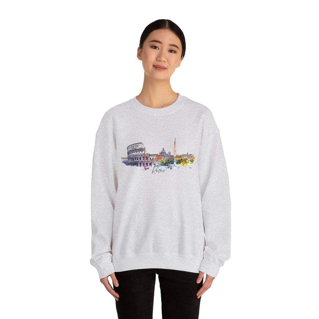 Rome Sweatshirt – Watercolor Skyline