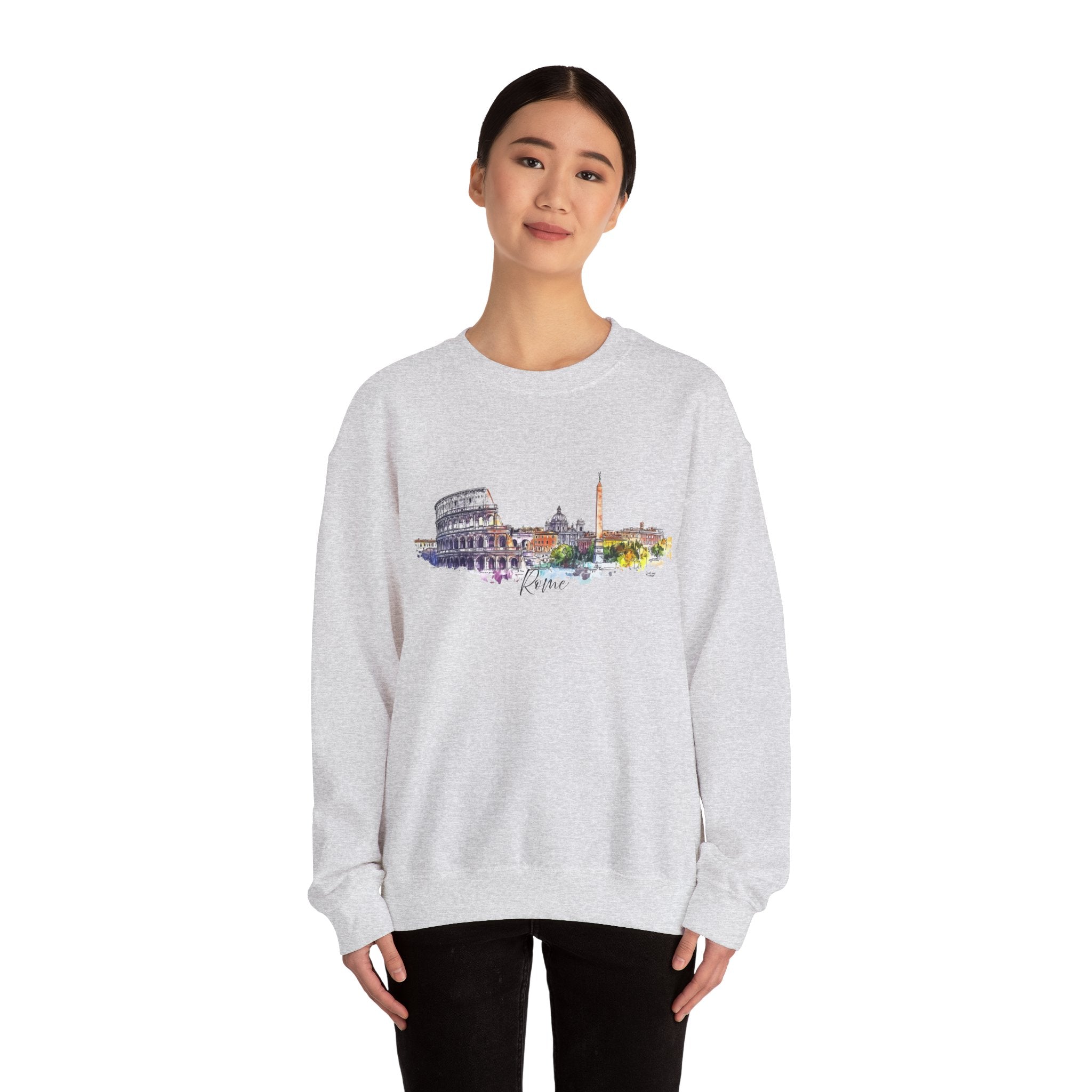 Rome Sweatshirt – Watercolor Skyline
