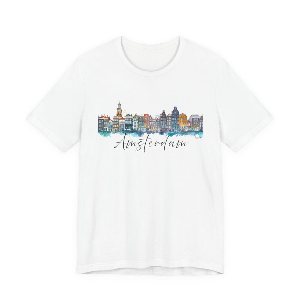 Amsterdam T-Shirt – Watercolor Skyline