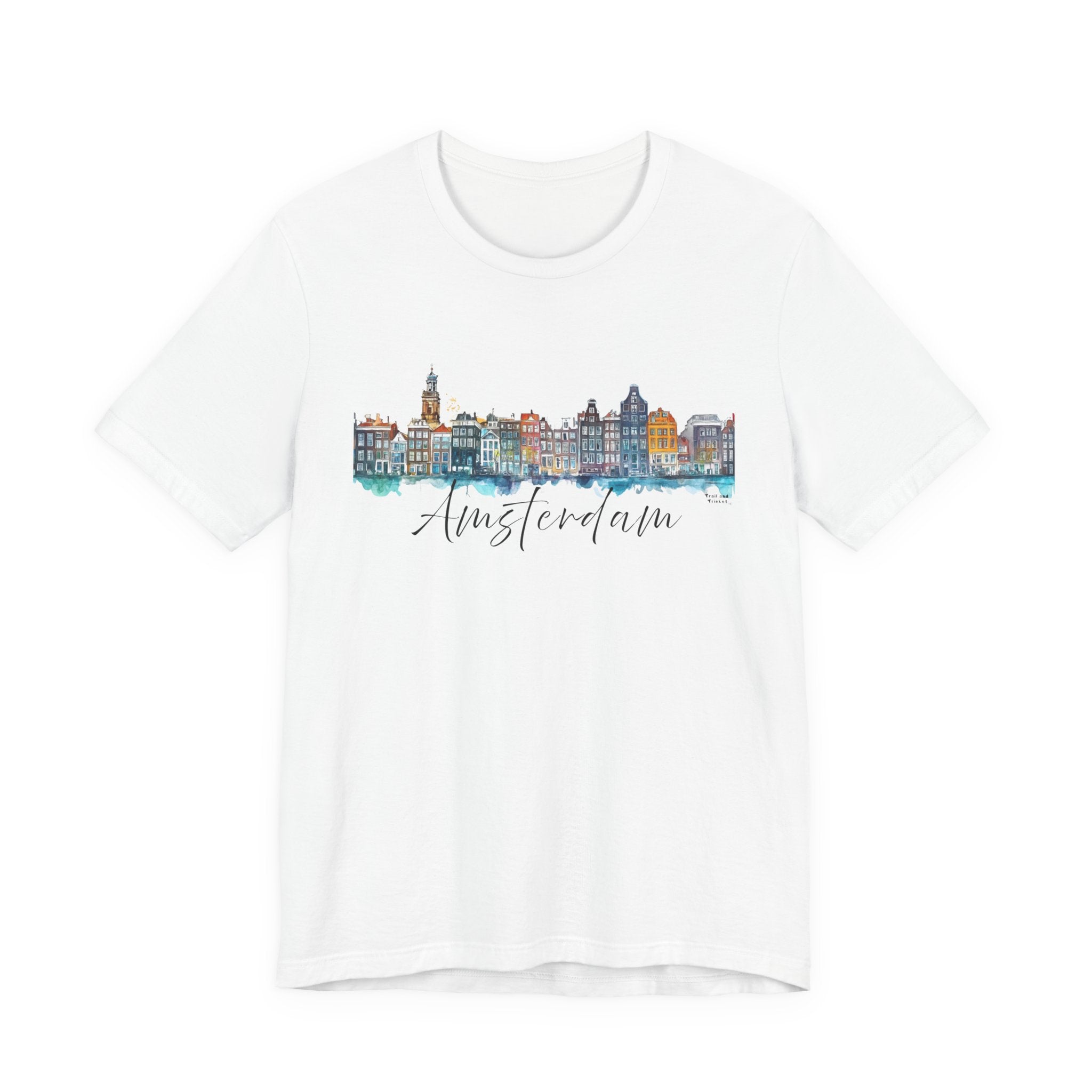 Amsterdam T-Shirt – Watercolor Skyline