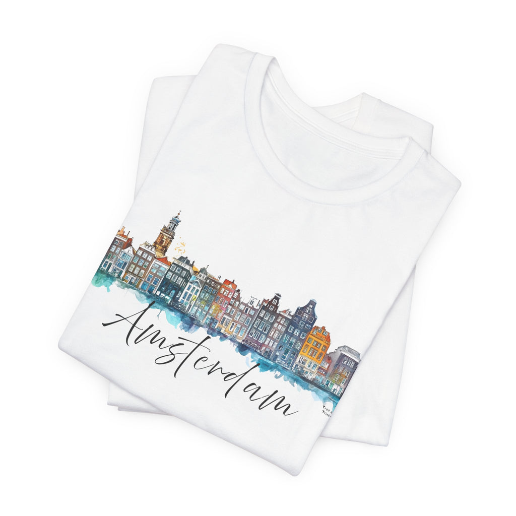 Amsterdam T-Shirt – Watercolor Skyline