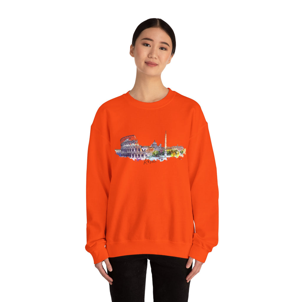 Rome Sweatshirt – Watercolor Skyline