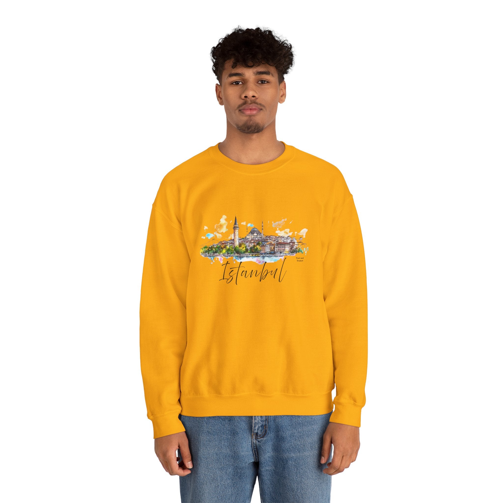 Istanbul Sweatshirt – Watercolor Skyline