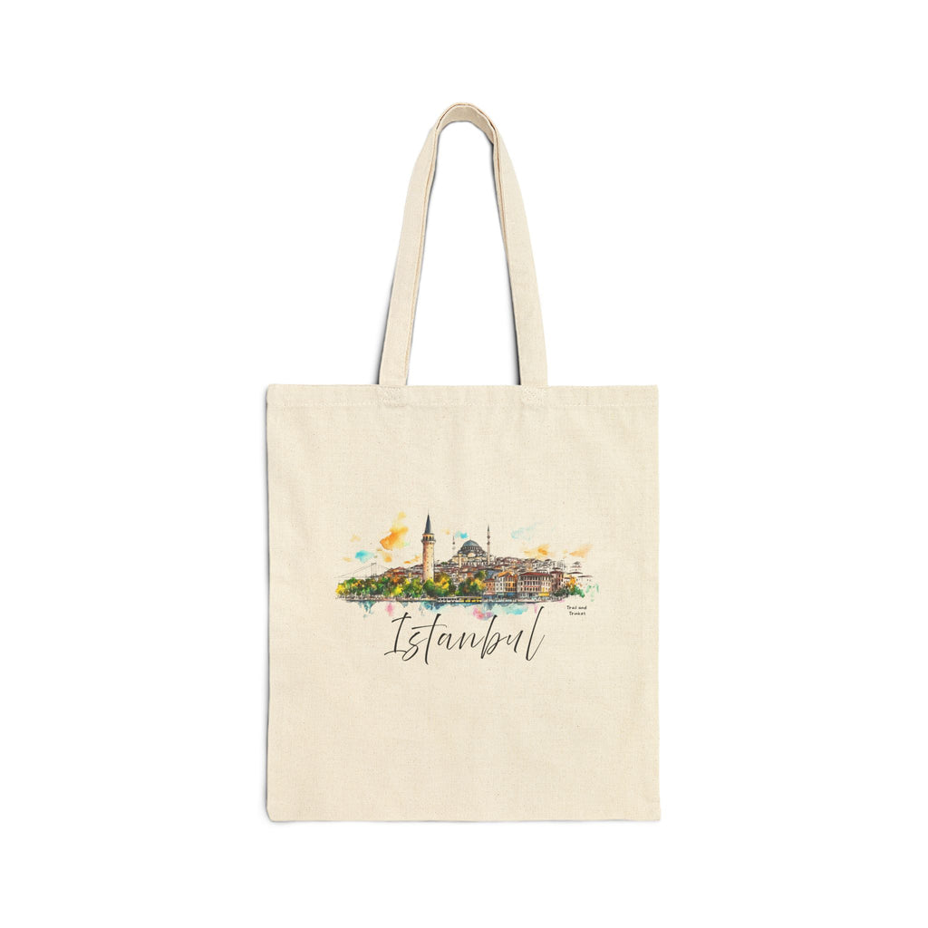 Istanbul Tote Bag – Watercolor Skyline