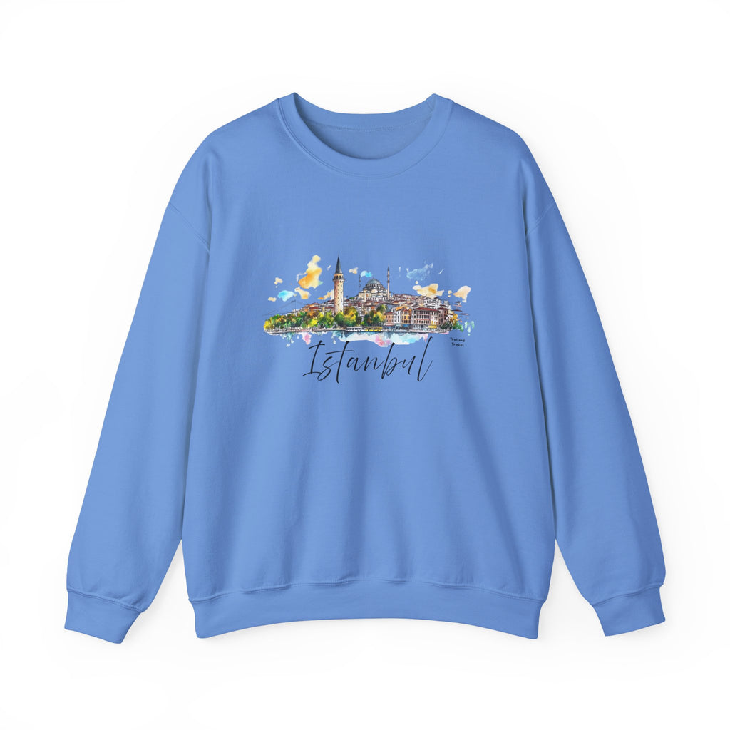 Istanbul Sweatshirt – Watercolor Skyline