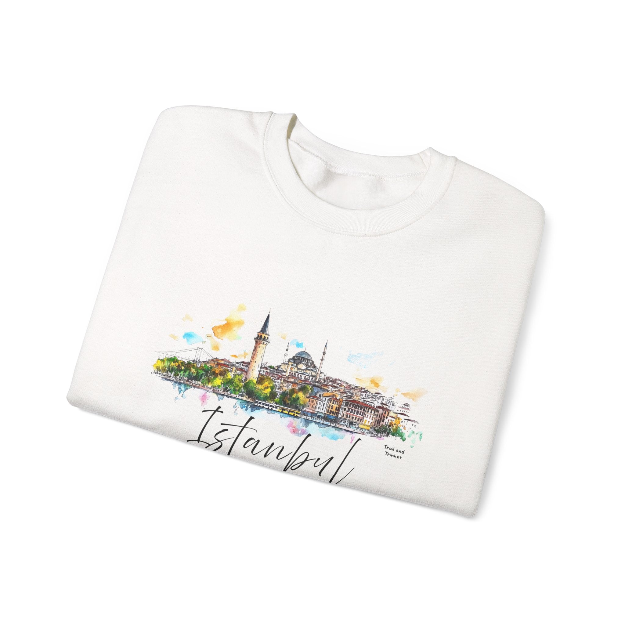Istanbul Sweatshirt – Watercolor Skyline