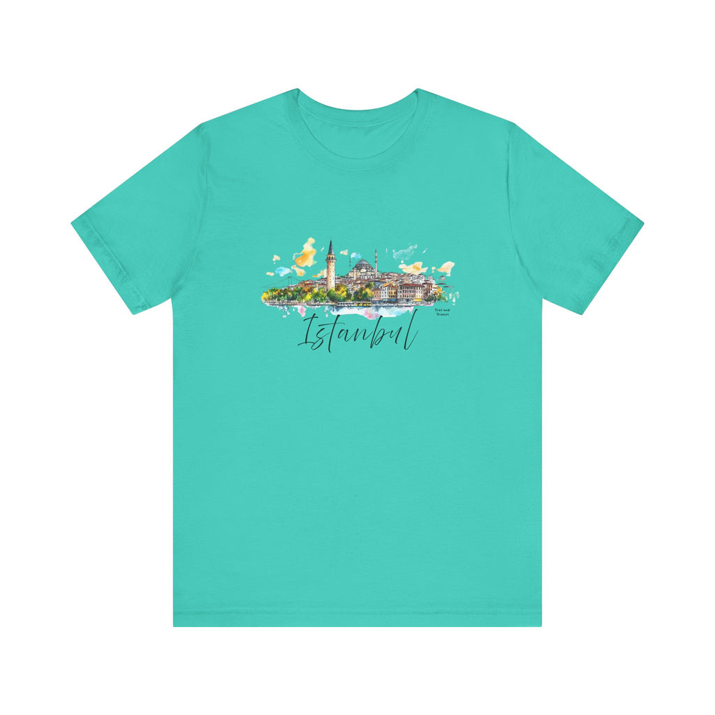 Istanbul T-Shirt – Watercolor Skyline