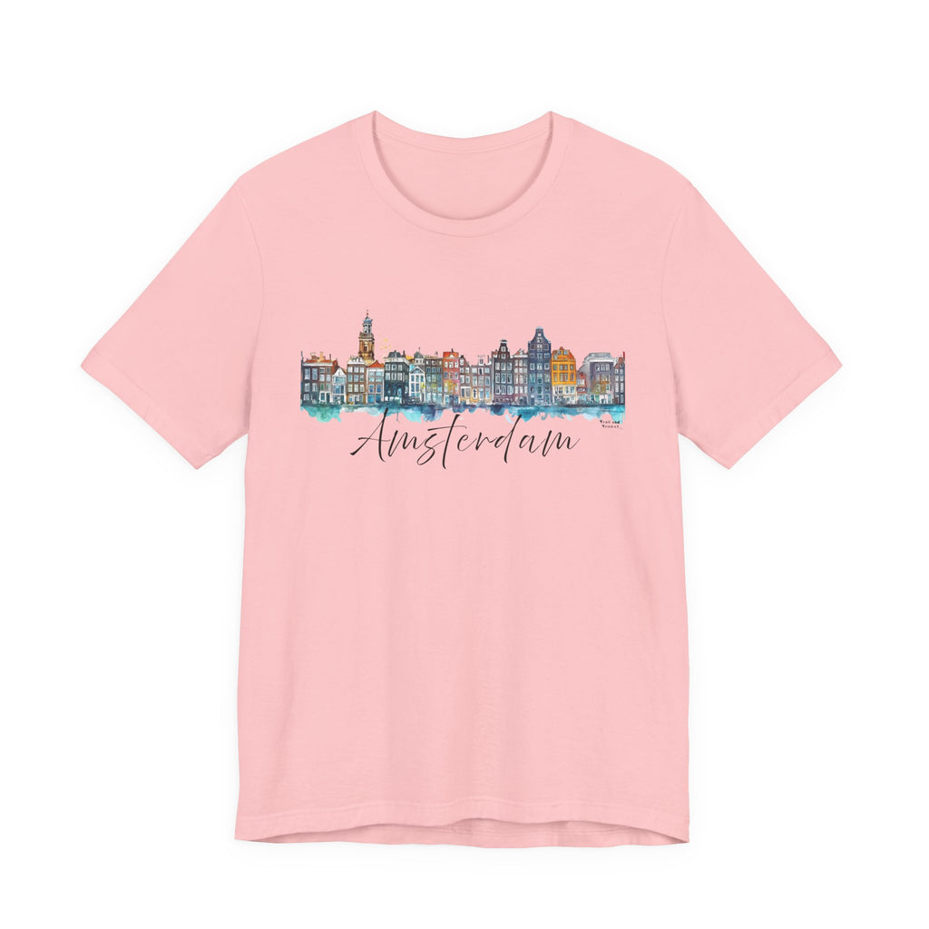 Amsterdam T-Shirt – Watercolor Skyline
