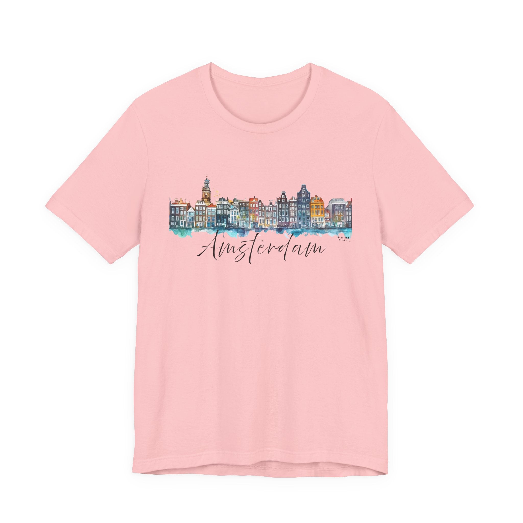 Amsterdam T-Shirt – Watercolor Skyline