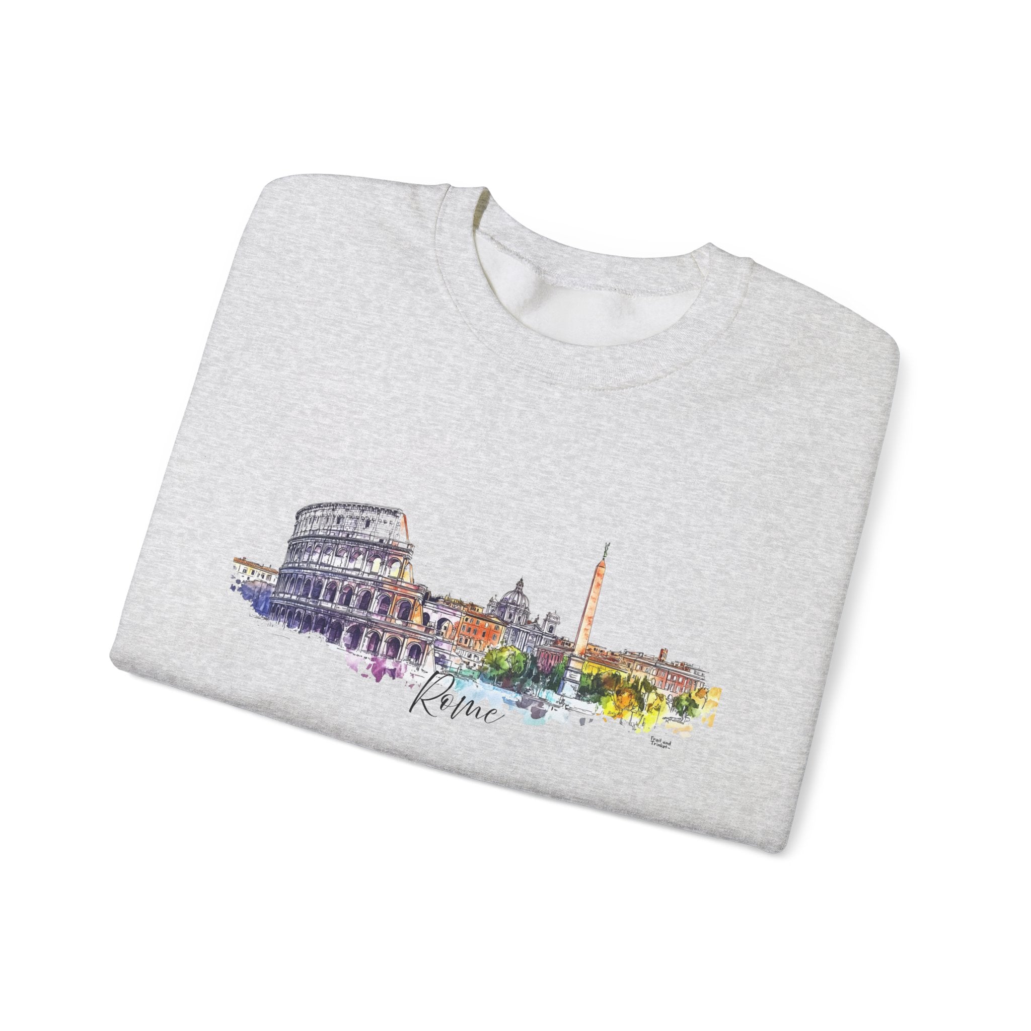 Rome Sweatshirt – Watercolor Skyline