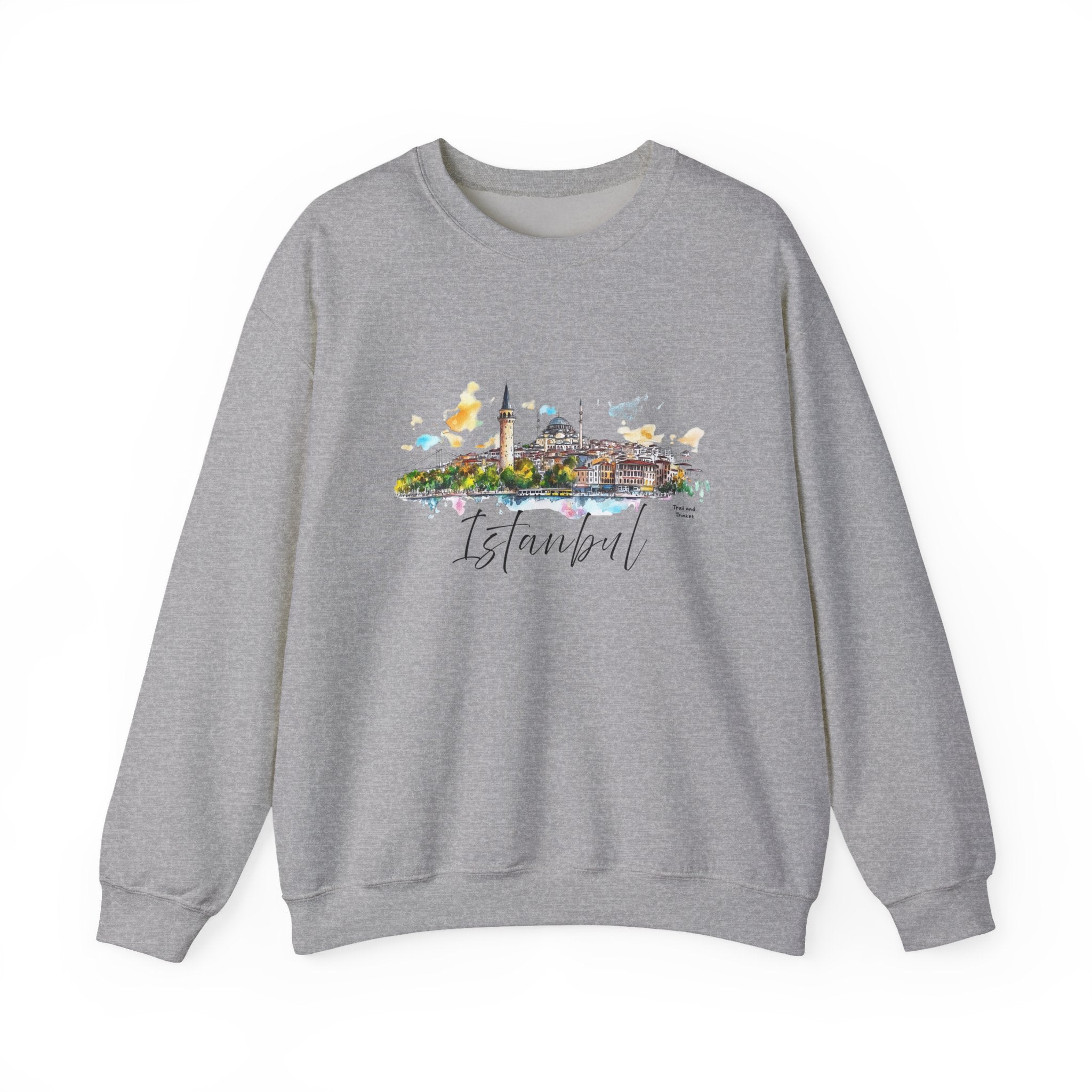Istanbul Sweatshirt – Watercolor Skyline