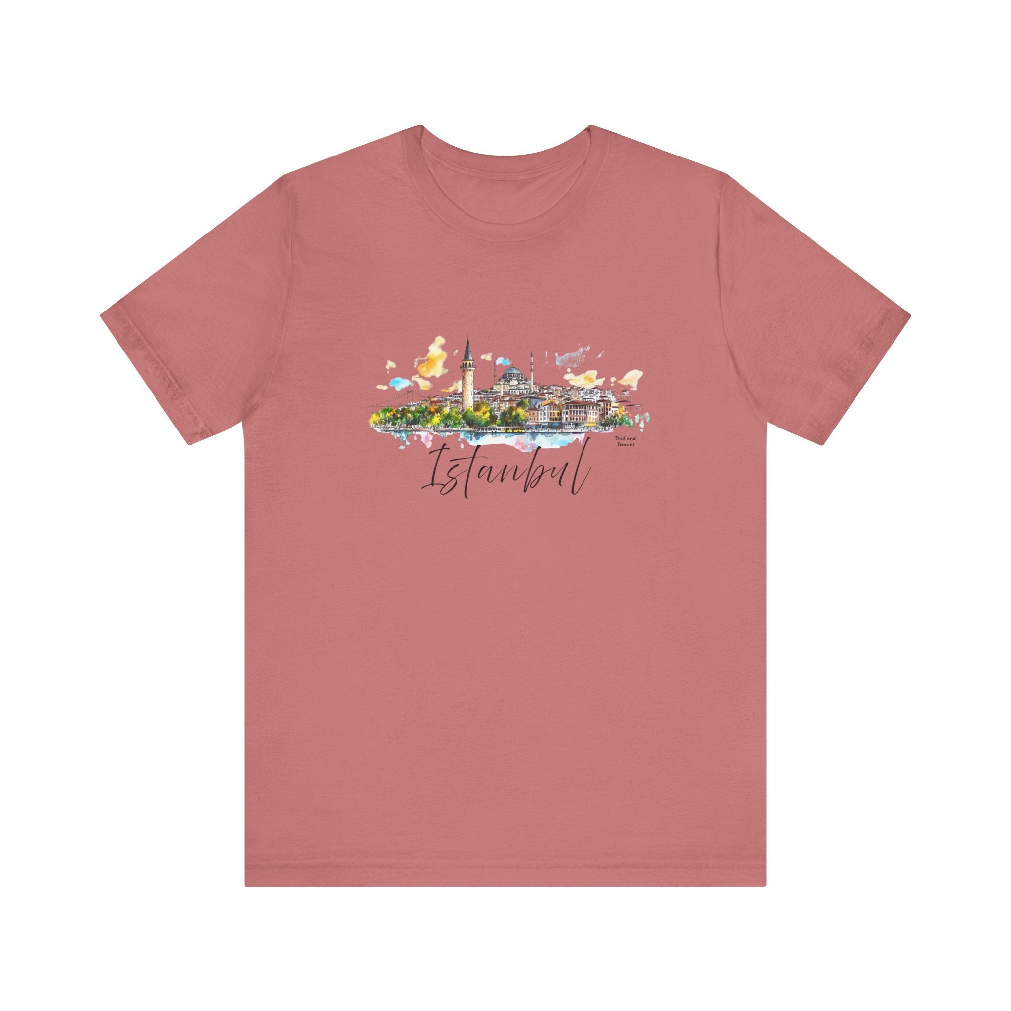 Istanbul T-Shirt – Watercolor Skyline