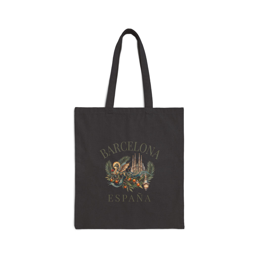 Barcelona España Vintage Cotton Tote Bag