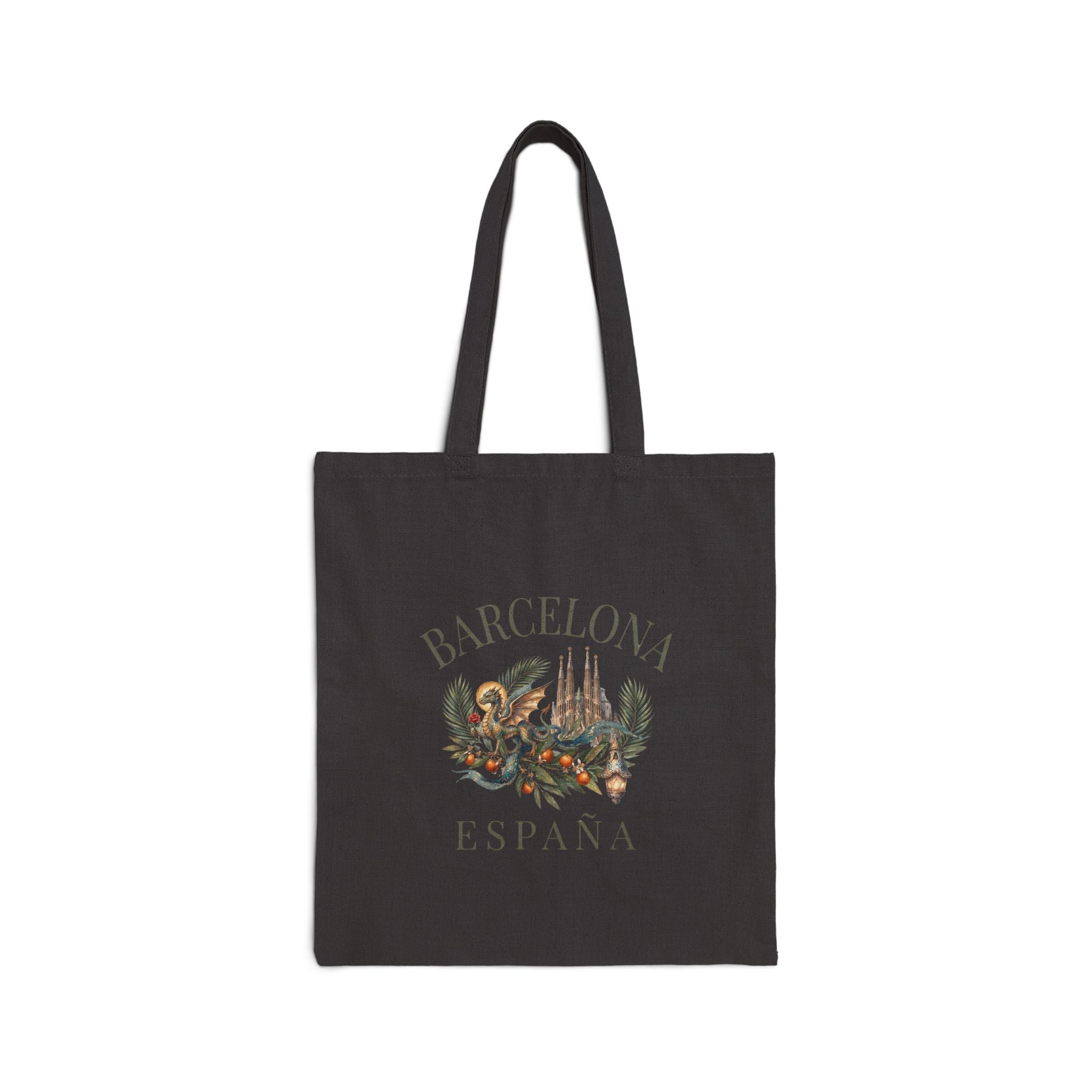 Barcelona España Vintage Cotton Tote Bag