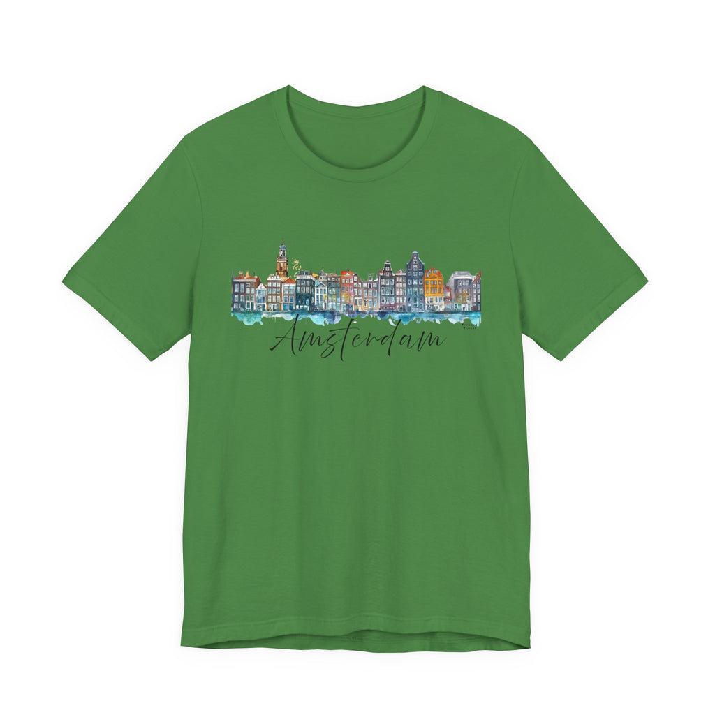 Amsterdam T-Shirt – Watercolor Skyline