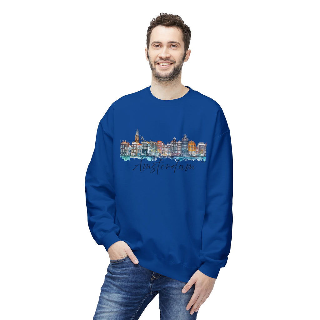 Amsterdam Sweatshirt – Watercolor Skyline