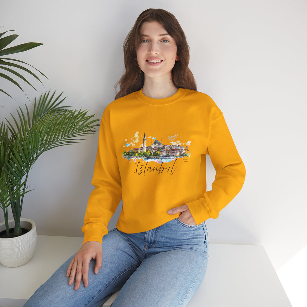 Istanbul Sweatshirt – Watercolor Skyline