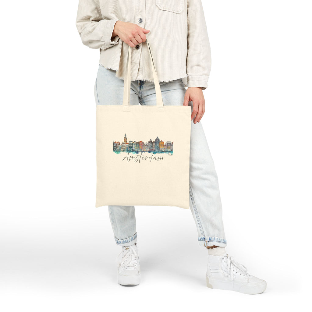 Amsterdam Tote Bag – Watercolor Skyline