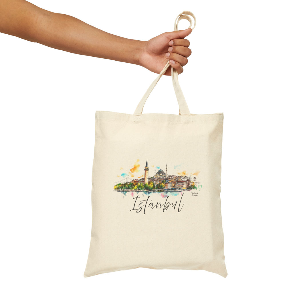 Istanbul Tote Bag – Watercolor Skyline