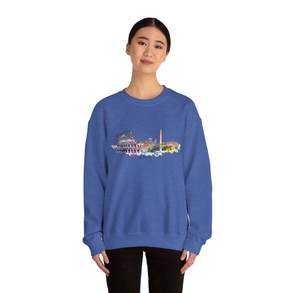 Rome Sweatshirt – Watercolor Skyline