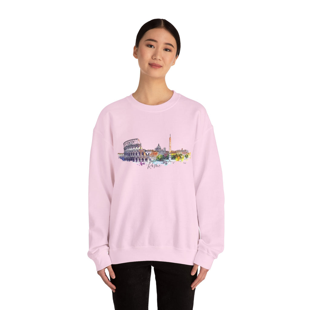 Rome Sweatshirt – Watercolor Skyline