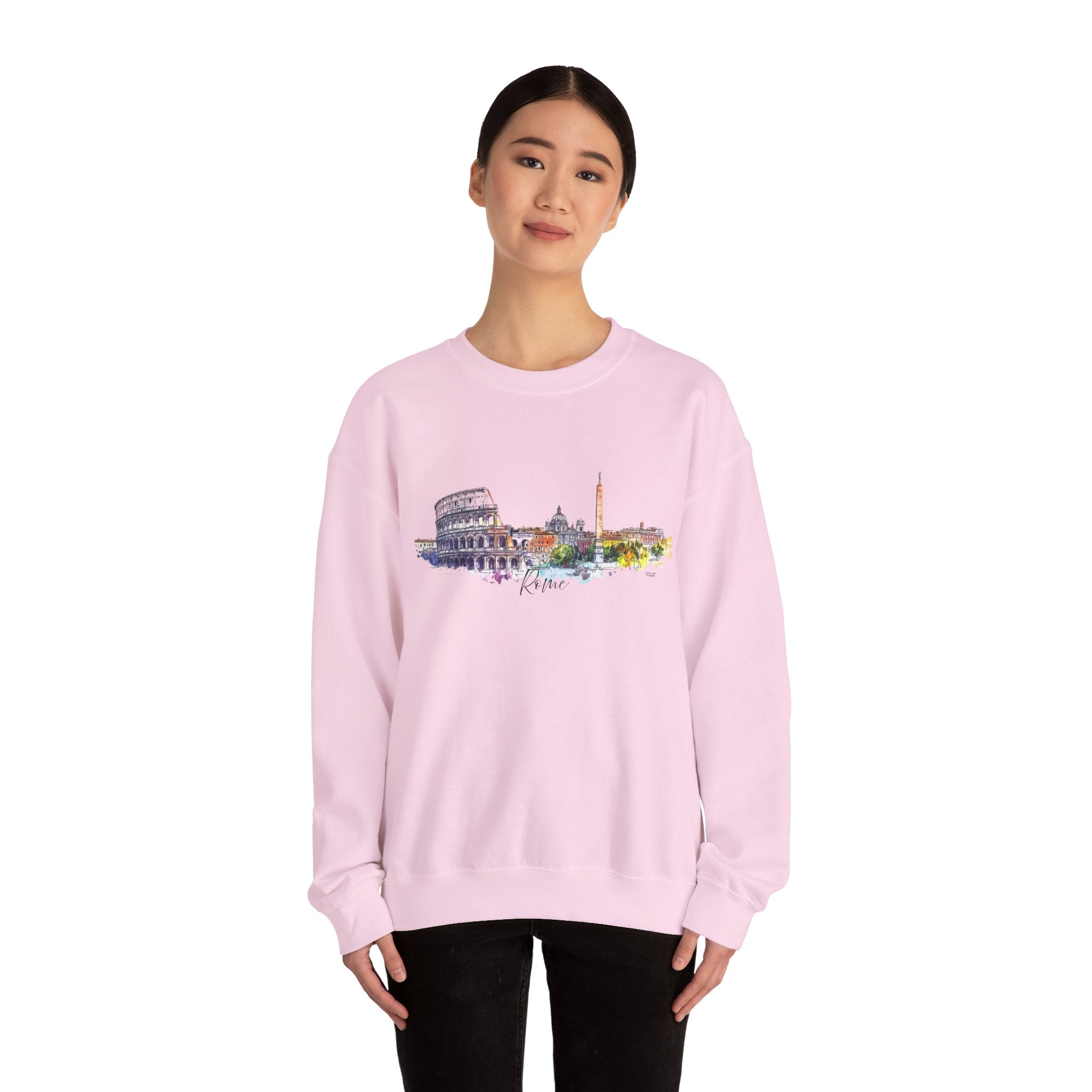 Rome Sweatshirt – Watercolor Skyline