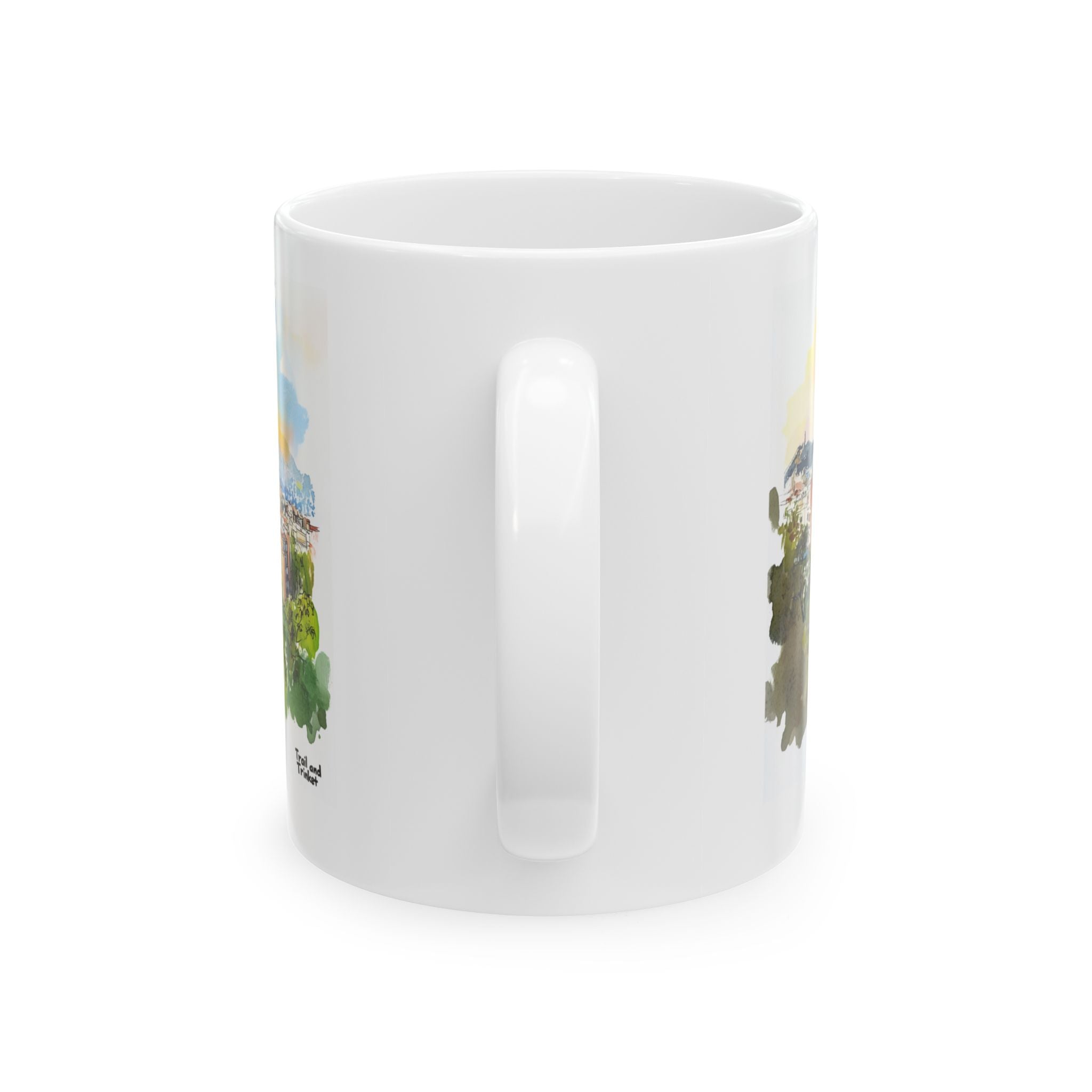 Barcelona Mug – Watercolor Skyline